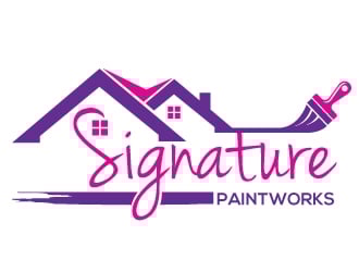 Signature Paintworks  logo design by Upoops
