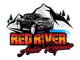 Red River Auto Repair logo design by munna