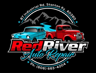 Red River Auto Repair logo design by MAXR