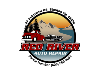 Red River Auto Repair logo design by Kruger