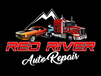 Red River Auto Repair logo design by axel182