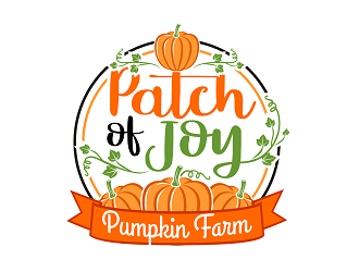 Patch of Joy Pumpkin Farm logo design by haze