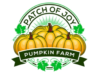 Patch of Joy Pumpkin Farm logo design by MAXR