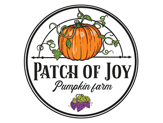 Patch of Joy Pumpkin Farm logo design by Optimus