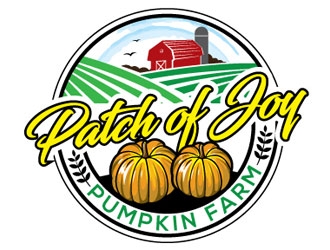 Patch of Joy Pumpkin Farm logo design by logoguy