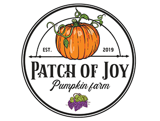 Patch of Joy Pumpkin Farm logo design by Optimus