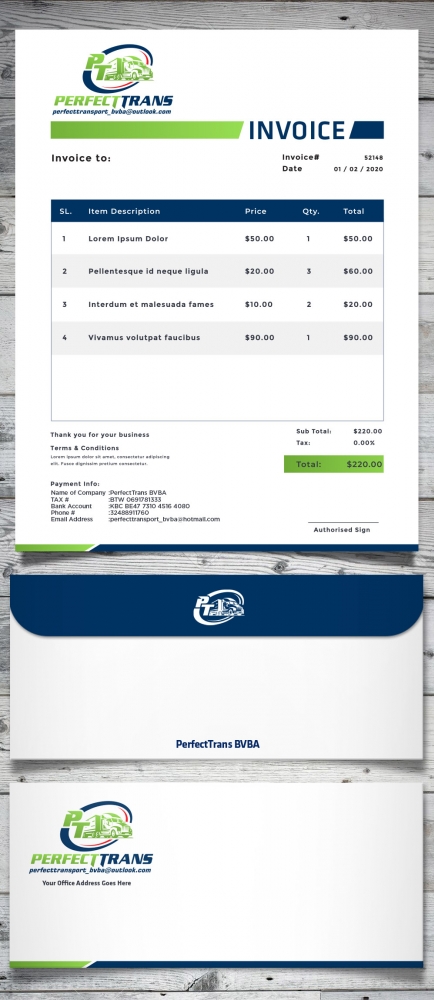 PerfectTrans BVBA logo design by scriotx