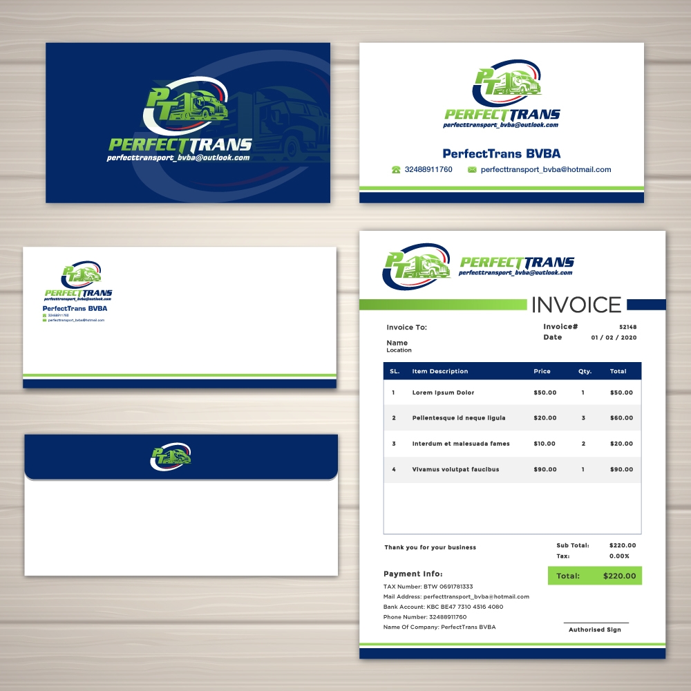 PerfectTrans BVBA logo design by labo