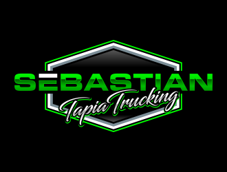 Sebastian Tapia Trucking logo design by ubai popi