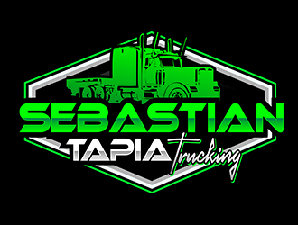 Sebastian Tapia Trucking logo design by enzidesign