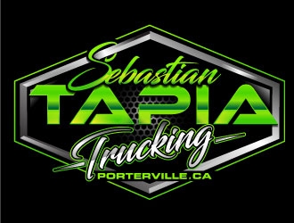 Sebastian Tapia Trucking logo design by Suvendu