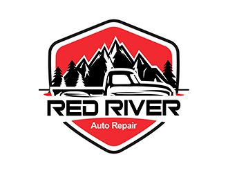 Red River Auto Repair logo design by enzidesign
