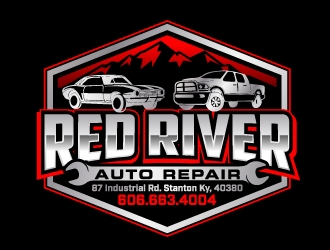 Red River Auto Repair logo design by jaize