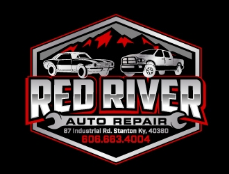 Red River Auto Repair logo design by jaize