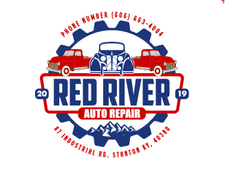 Red River Auto Repair logo design by Ultimatum