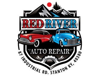 Red River Auto Repair logo design by logoguy