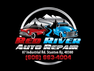 Red River Auto Repair logo design by logoguy