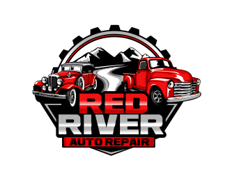 Red River Auto Repair logo design by veron