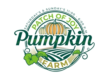 Patch of Joy Pumpkin Farm logo design by DreamLogoDesign