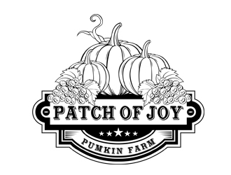 Patch of Joy Pumpkin Farm logo design by Danny19