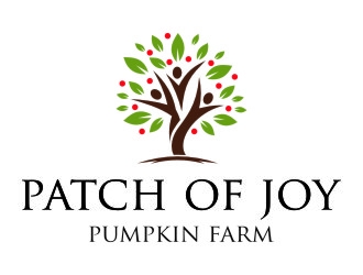 Patch of Joy Pumpkin Farm logo design by jetzu