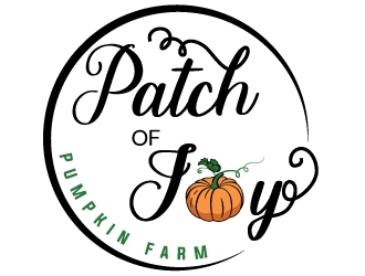 Patch of Joy Pumpkin Farm logo design by MonkDesign