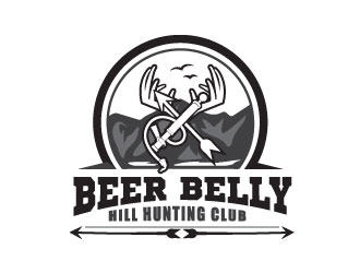 Beer Belly Hill Hunting Club  logo design by Suvendu