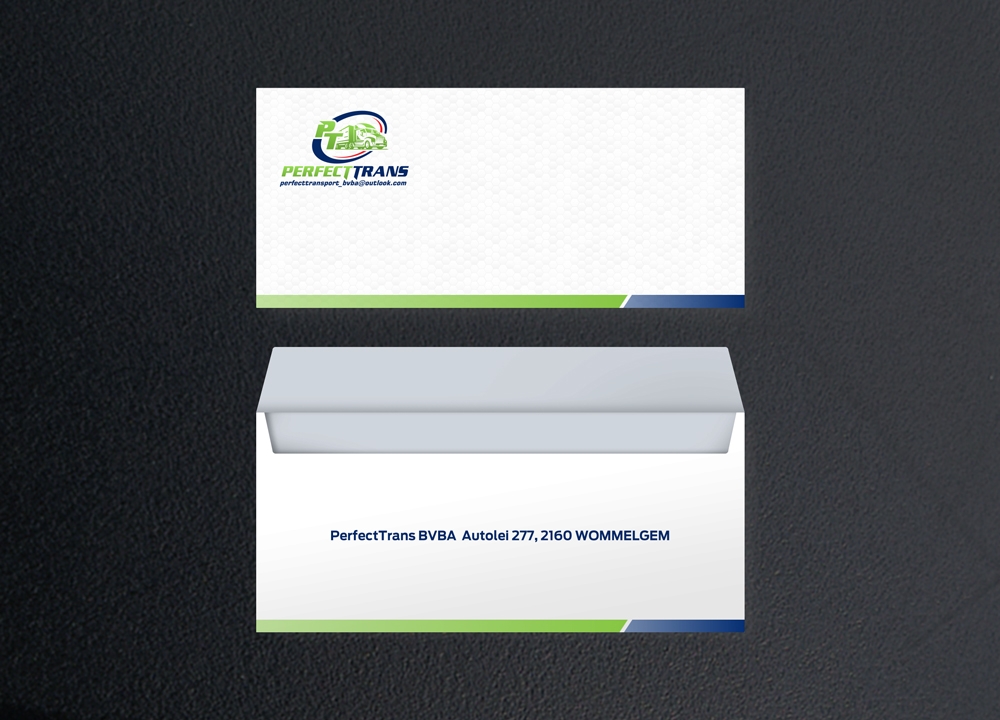 PerfectTrans BVBA logo design by KHAI