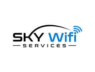 Sky Wifi Services logo design by done