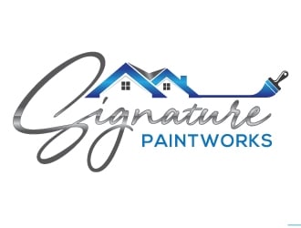 Signature Paintworks  logo design by Upoops