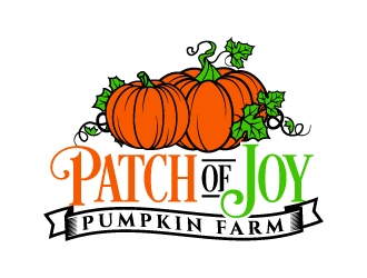 Patch of Joy Pumpkin Farm logo design by jaize