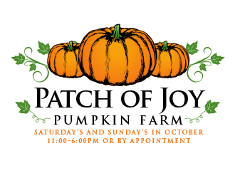 Patch of Joy Pumpkin Farm logo design by BeDesign