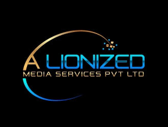 A LIONIZED MEDIA SERVICES PVT LTD logo design by uttam