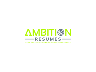 Ambition Resumes -  Clear. Concise. Meaningful. Quantifiable. Targets logo design by p0peye