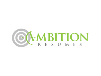 Ambition Resumes -  Clear. Concise. Meaningful. Quantifiable. Targets logo design by Barkah