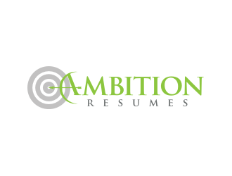 Ambition Resumes - Clear. Concise. Meaningful. Quantifiable. Targets logo design by Barkah