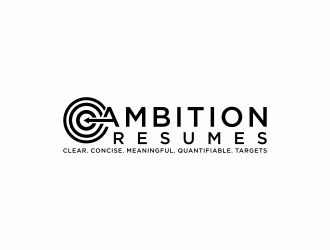 Ambition Resumes -  Clear. Concise. Meaningful. Quantifiable. Targets logo design by checx