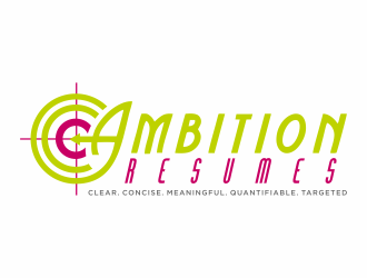 Ambition Resumes -  Clear. Concise. Meaningful. Quantifiable. Targets logo design by checx