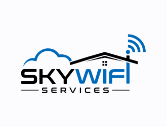 Sky Wifi Services logo design by creator_studios