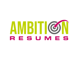 Ambition Resumes -  Clear. Concise. Meaningful. Quantifiable. Targets logo design by cintoko