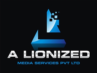 A LIONIZED MEDIA SERVICES PVT LTD logo design by gitzart