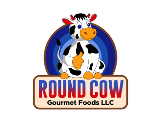 Round Cow Gourmet Foods LLC logo design by nandoxraf