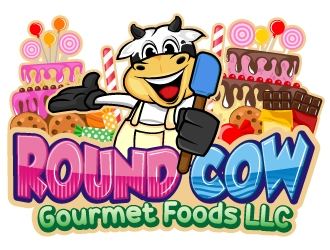 Round Cow Gourmet Foods LLC logo design by fries