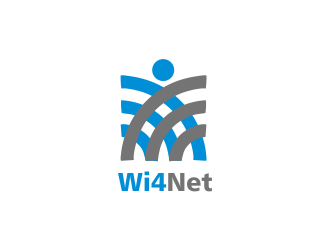 Wi4Net logo design by giphone