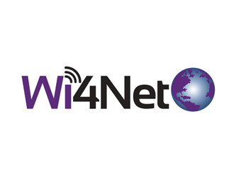 Wi4Net logo design by kunejo