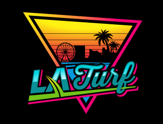 L A Turf logo design by agus
