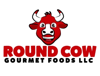Round Cow Gourmet Foods LLC logo design by ElonStark