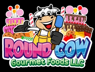 Round Cow Gourmet Foods LLC logo design by fries