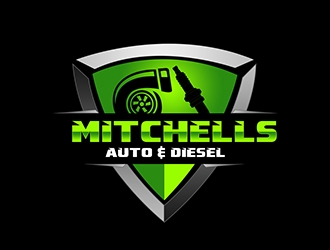 Mitchells Auto & Diesel logo design by XyloParadise