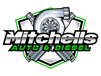 Mitchells Auto & Diesel logo design by uttam